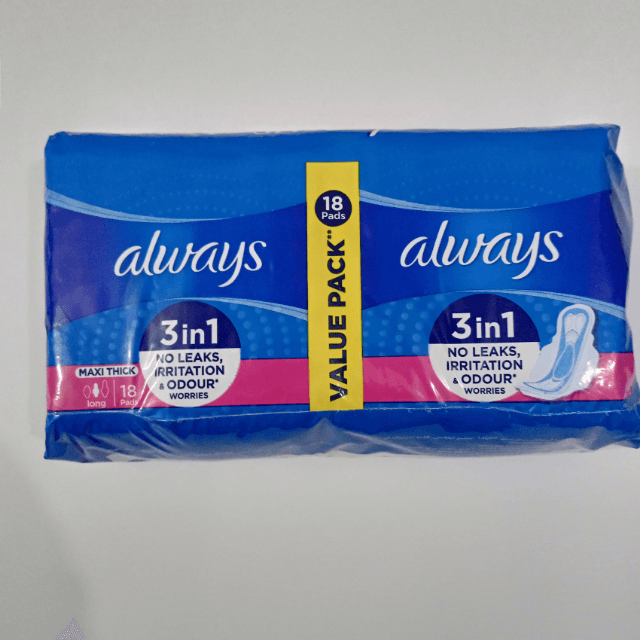 Always Maxi Thick Long Value Pack 18 pads (Pink)